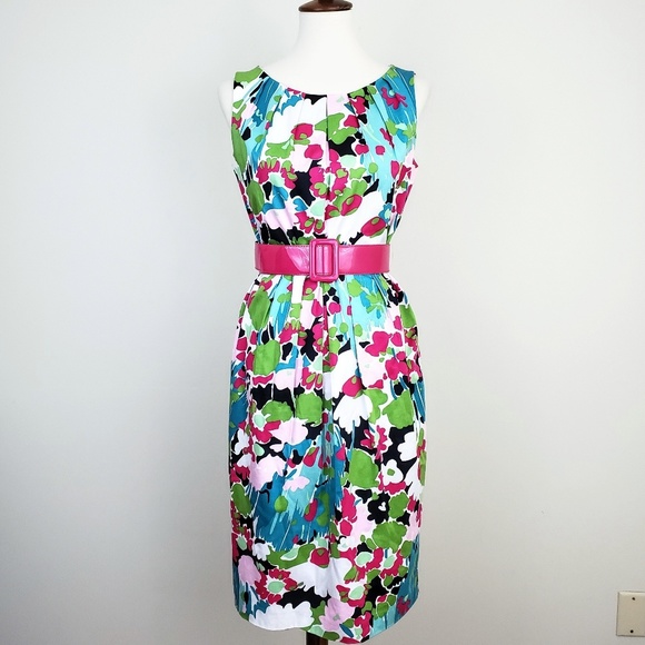 Julian Taylor Dresses & Skirts - Julian Taylor Floral Dress with Belt